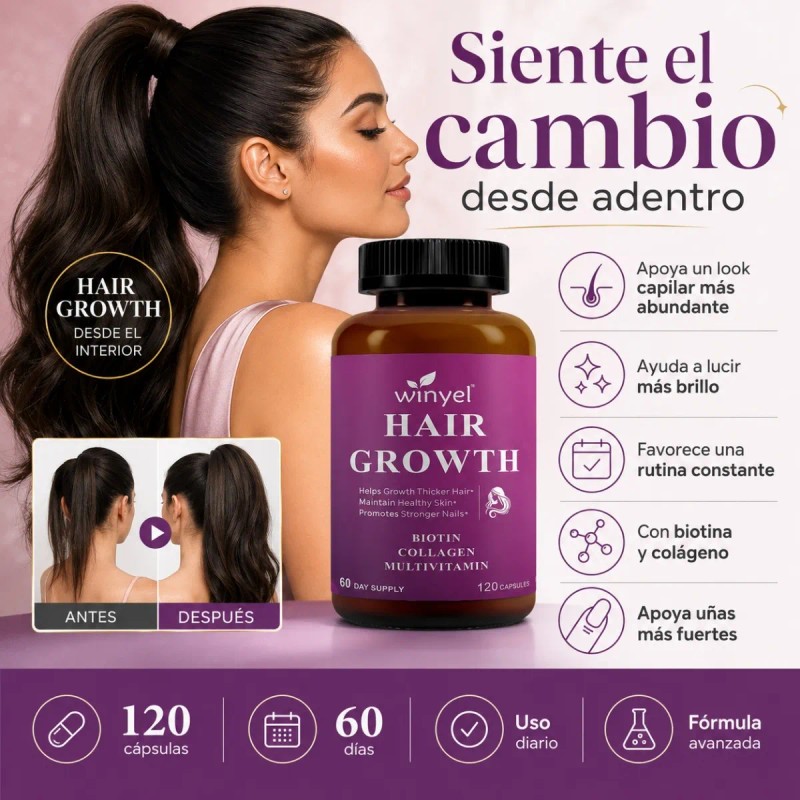 Fórmula Nutricional Cabello Y Uñas Con Biotina B7 60 Días