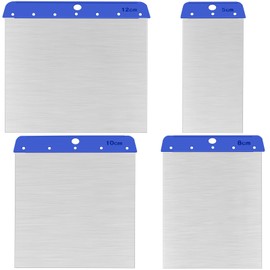 Nutmanel Japanese Spatula Set, Carbon Steel Surface Spatula Set, Japan Spatula Set, 4-Piece 50 mm, 80 mm, 100 mm and 120 mm Blade of Spring Band Steel Spatula