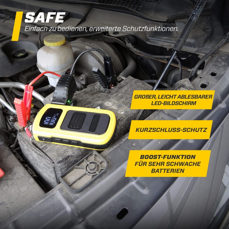 MAXTOOLS Maxtools, JSL290, 12V 1500A Notstarter fr gro?e Diesel- und