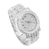 Techno Pave Men's Iced Diamond 45mm Metal Band Watch -
