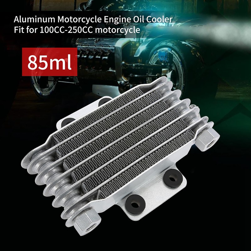 Aluminum 85ml Engine Oil Cooler Cooling Radiator for 100CC-250CC Motorcycle