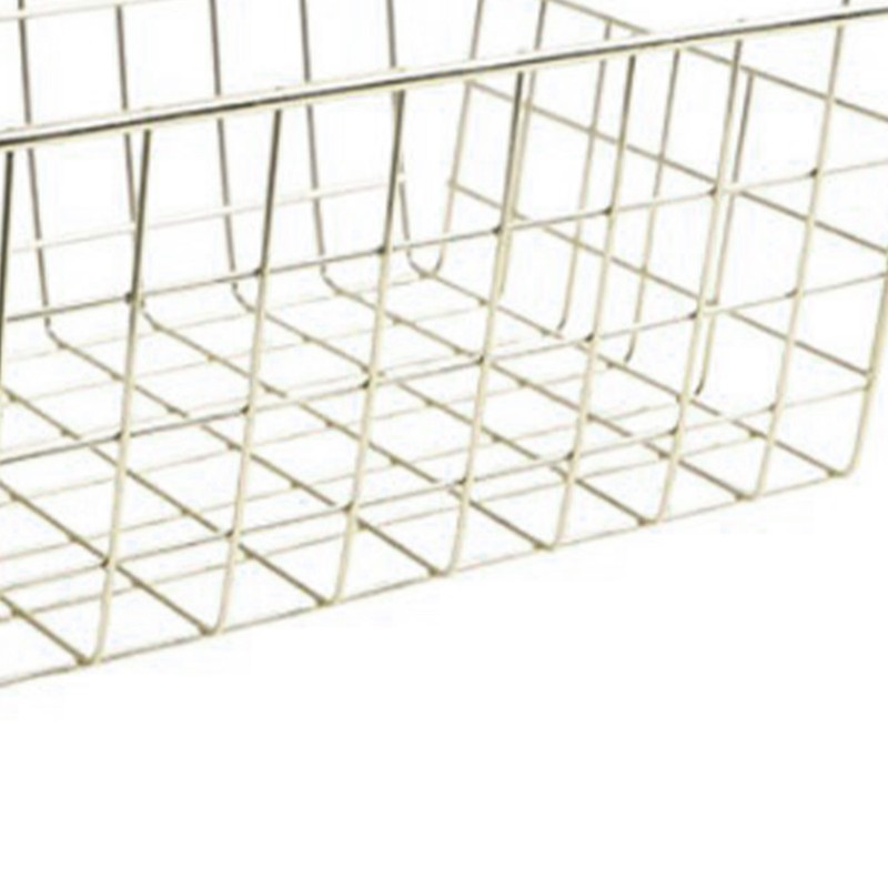 Freezer Basket Rust Proof Large Capacity Iron Storage Bin for