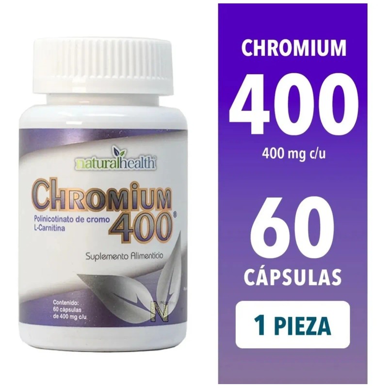 Chromium 400 Frasco 60 Capsulas De 400 Mg Cu Sin