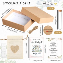 Geldgeschenk Hochzeit – Geschenkbox mit Hochzeitskarte, Reagenzglas & Jutesäckchen – Kreative Hochzeitsgeschenke für Brautpaar zur Hochzeit, Verlobung oder Hochzeitstag