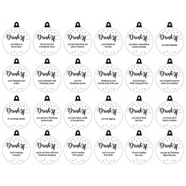 Big Dot of Happiness Beber If Game – Red and Gold Friendsmas – Friends Christmas Party Game – 24 unidades