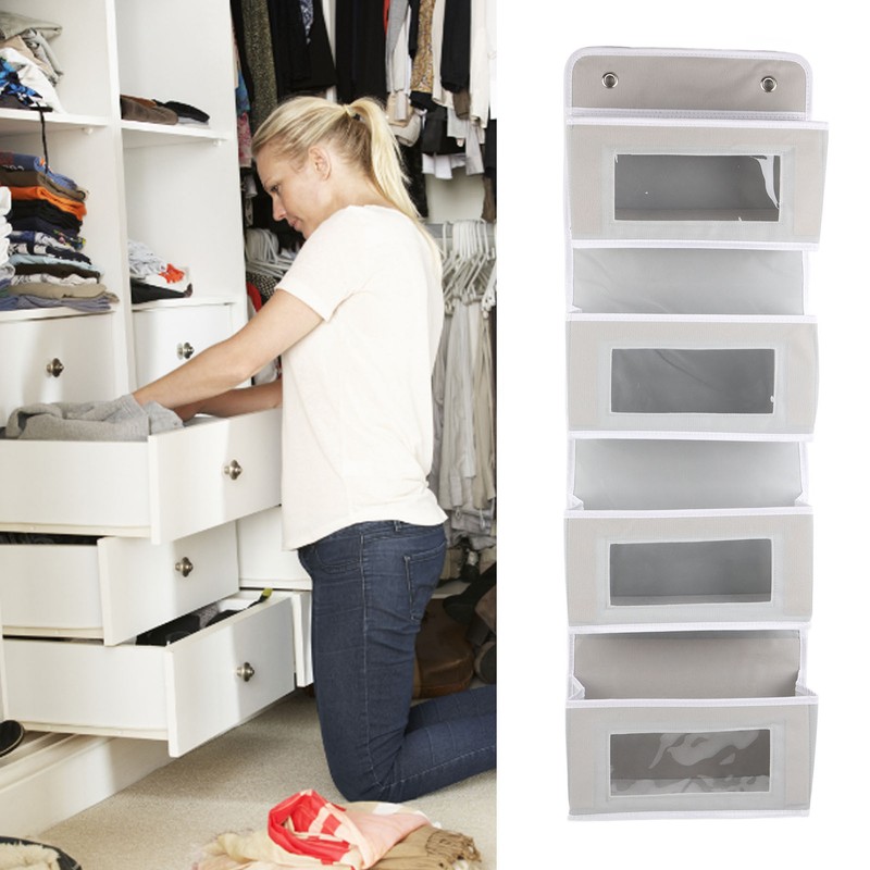Over Door Organizer 4 Tiers Sturdy Widened Hook Nonwovens Widely
