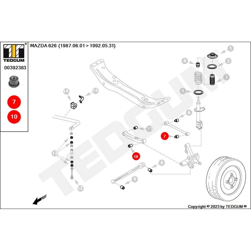 TEDGUM 00392383 Rear Suspension Arm Bush