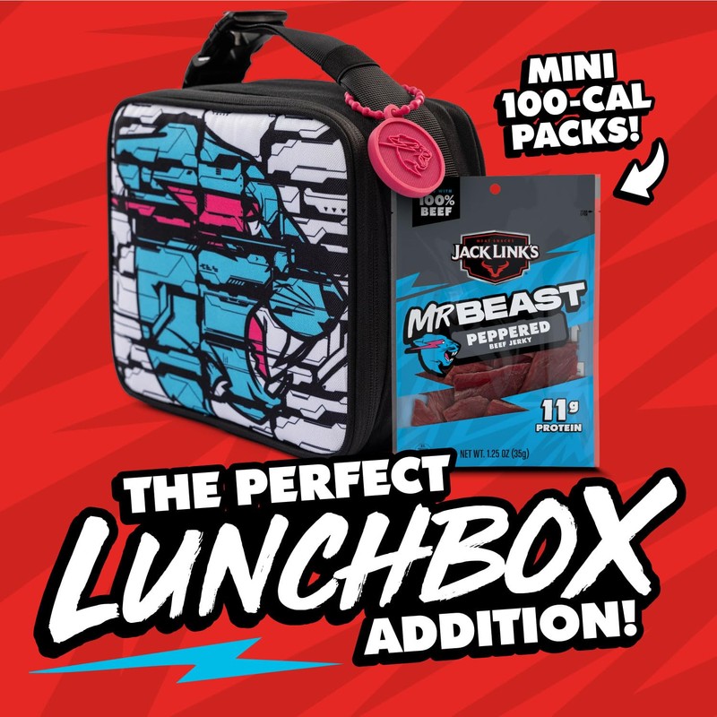 Jack Link’s x MrBeast Beef Jerky, Peppered Beef Jerky, As
