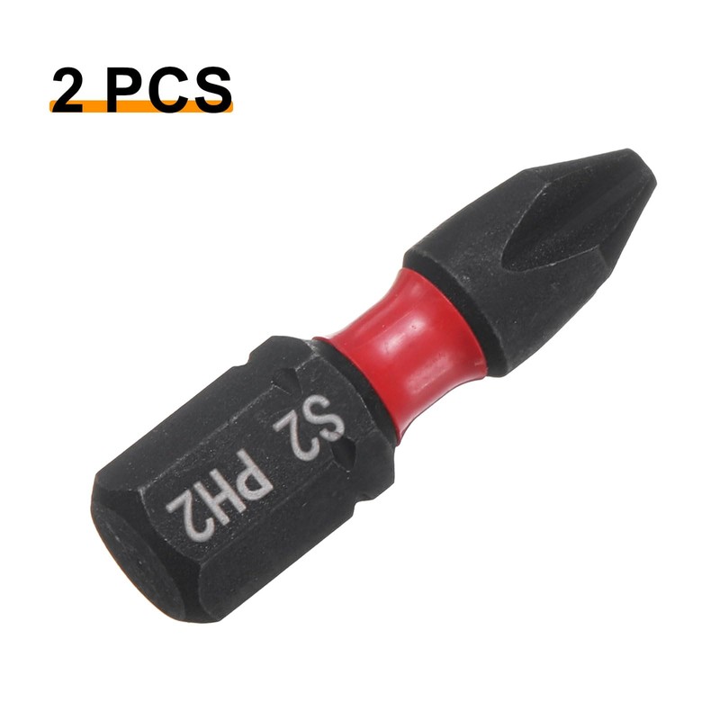 sourcing map 2pcs PH2 Phillips Screwdriver Bit 1/4" Hex Shank