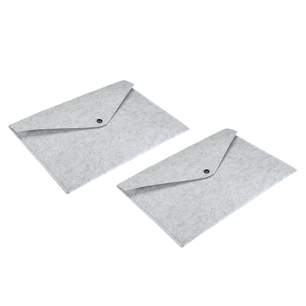 YOKIVE 2 Pack Felt File Folders, A4 Button Closure Document