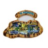 El Salvador Wooden Map Key Holder, Colgadero de llaves De