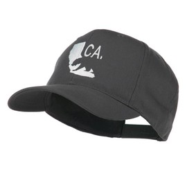 e4Hats.com California with Bear Embroidered Cap - Charcoal Grey OSFM