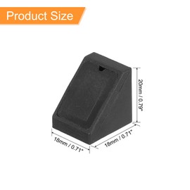 sourcing map 12Pcs Plastic Corner Braces, 90 Degree Corner Bracket, Right Angle Corner Support Brace, Shelf Board Holder with Cover Cap for Wood Furniture Cabinet Drawer Bookcase, Black