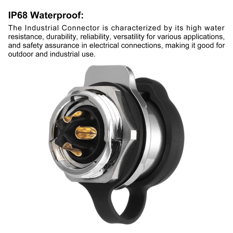 MECCANIXITY LP20 4 Pin Waterproof Connector, IP68 Circular Connectors Male