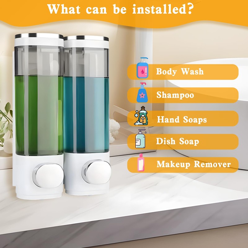 300ml Soap Dispenser Wall Mounted White Liquid Soap Dispenser Stick