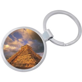 Chichen Itza Keychain - Includes 1.25 Inch Loop for Keys or Backpack