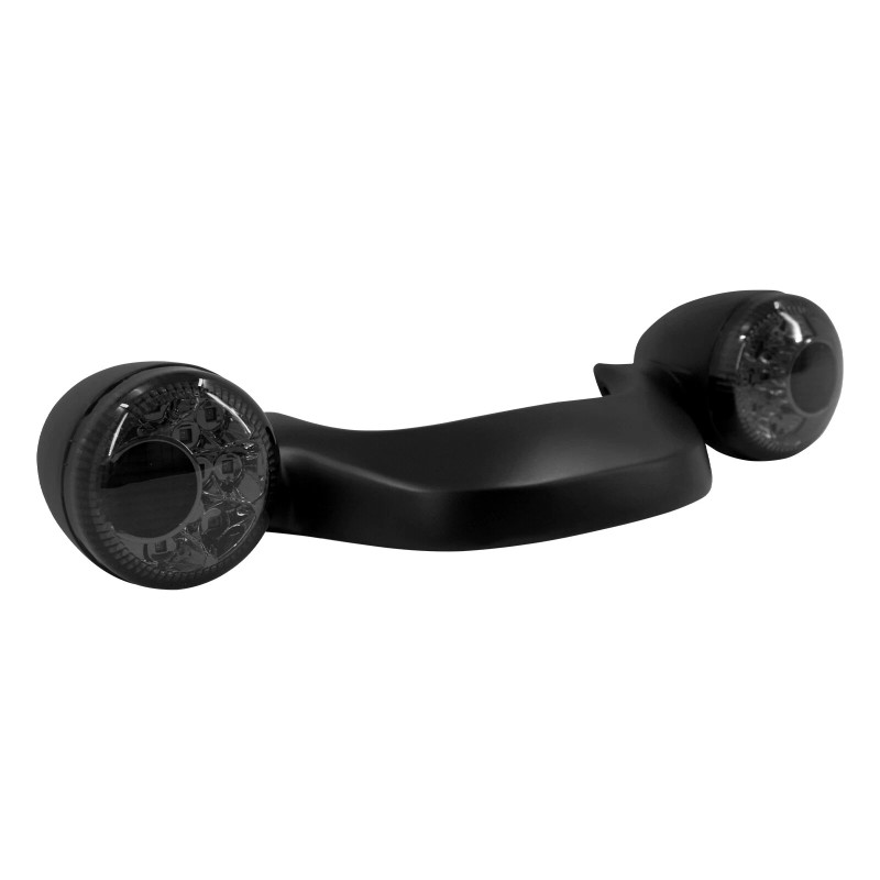 HDBUBALUS Matte Black Rear Turn Signal LED Light Smoke Lens