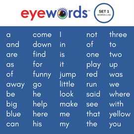Class Set of Eyewords™ Multisensory High Frequency Sight Words Desktop Dictionary - Phonetic Learning Approach - Sets #1 & 2, Words 1-100 (15 Sets)