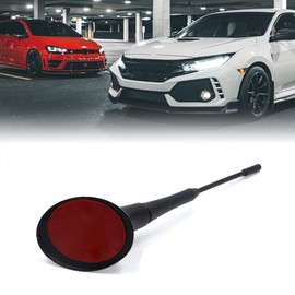 uxcell Universal Black Self-Adhesive Oval Base Decorative Antenna Aerial for Car