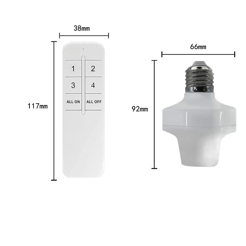 QIACHIP Wi-Fi Smart 2.4G Remote Control Light Socket E26 E27
