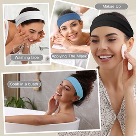 16Pcs Headbands for Women Hair Bands for Women's Non Slip Stylish Sports Hair Soft Cotton Cloth Stretchy Headbands for Women for Yoga Outdoor Exercise Running