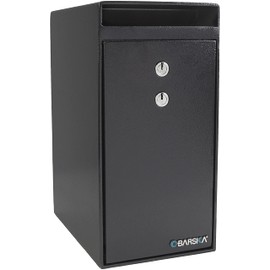 Barska AX13558 Dual Key Depository Safe 0.27 Cu Ft with Drop Slot and Quick Release Bolt, Black