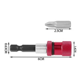 Meijunter 3Pcs Hex Shank Drywall Drill Bit Holder Magnetic Bit Holder 1/4 inch Screwdriver Bit Adapter Replaceable Bit Holder Comes with 3 PH2 Cross Bit Accessories