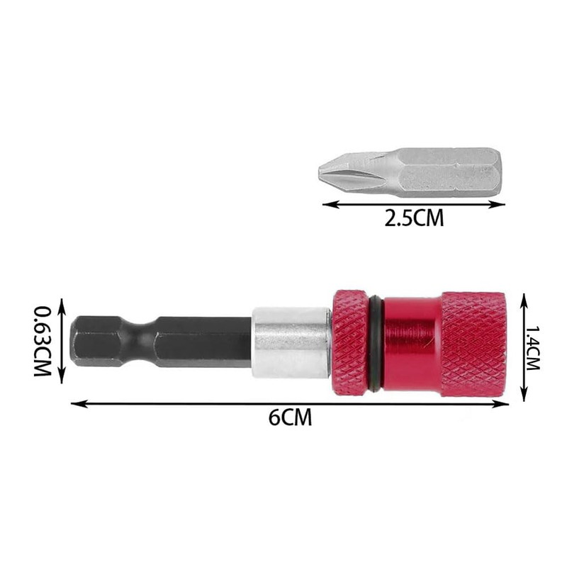 Meijunter 3Pcs Hex Shank Drywall Drill Bit Holder Magnetic Bit