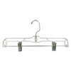 Jeronic 12 Pack Slack Pant Hangers Skirt Hangers with Clips, Clear