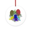 CafePress Dinosaur Easter Eggs Round 4" MDF Holiday Ornament