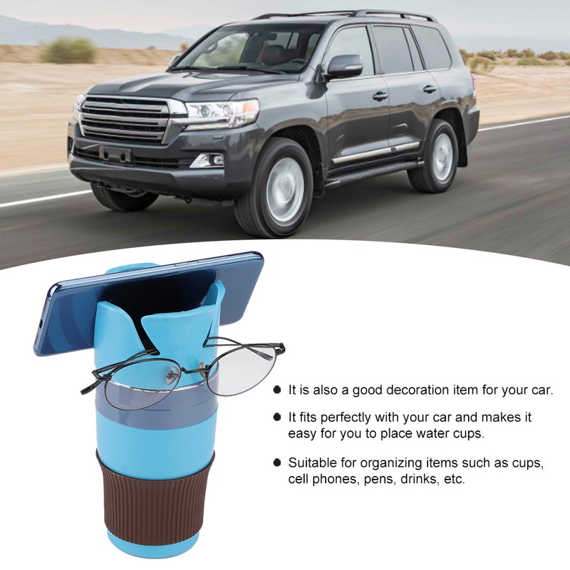 Multifunction Car Beverage Bottle Cup Holder Organizer Interior AccessoriesBlue