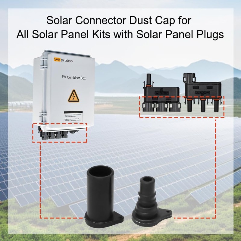 Witproton Solar Panel Connector Caps 10 Pairs, IP67 Weather Male