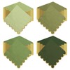 160-Pack Green Scalloped Cocktail Napkins with Gold Foil, 5 x