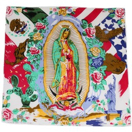 Novelty Bandanas 100% Cotton, Head Wrap 22" x 22" (MARIA, 22 X 22 in)