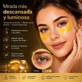 Parches Ojos 24K Gold, 60 Piezas / 30 Pares Starry Eye Mask Colageno Máscaras Antiojeras