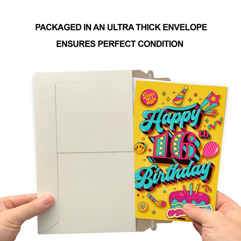 Prime Greetings Prime Greetings 16th Birthday Card, Made in America,