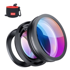 PROfezzion Camera HD 18mm Wide Angle Lens with 10x Macro Portion for Sony ZV-E10 ZVE10 ZV-1F ZV1F A6400 A6300 A6100 A6000 ZV-1 ZV1 RX100 VII VI V Canon G7X Mark II III Camera