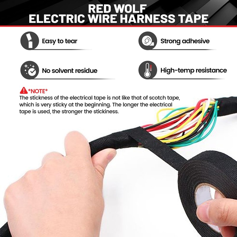 RED WOLF 10 Rolls 3/4 Inch x 50 FT Wiring