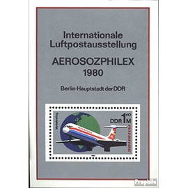 Prophila Collection DDR Block59 (Complete Edition) Mint NH ** MNH 1980 Interflug (Stamps for Collectors) Aircraft / Balloons / Zeppelins / Aviation