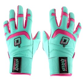 Sportz Drip Batting Gloves - Genuine Leather Gloves for Baseball & Softball Players - Unisex-Youth, Unisex-Adults (Youth Small/Medium)