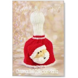Knitting by Post Knitting Pattern Leaflet for a Santa Christmas Bell Christmas Decoration Soft Toy A5 Leaflet