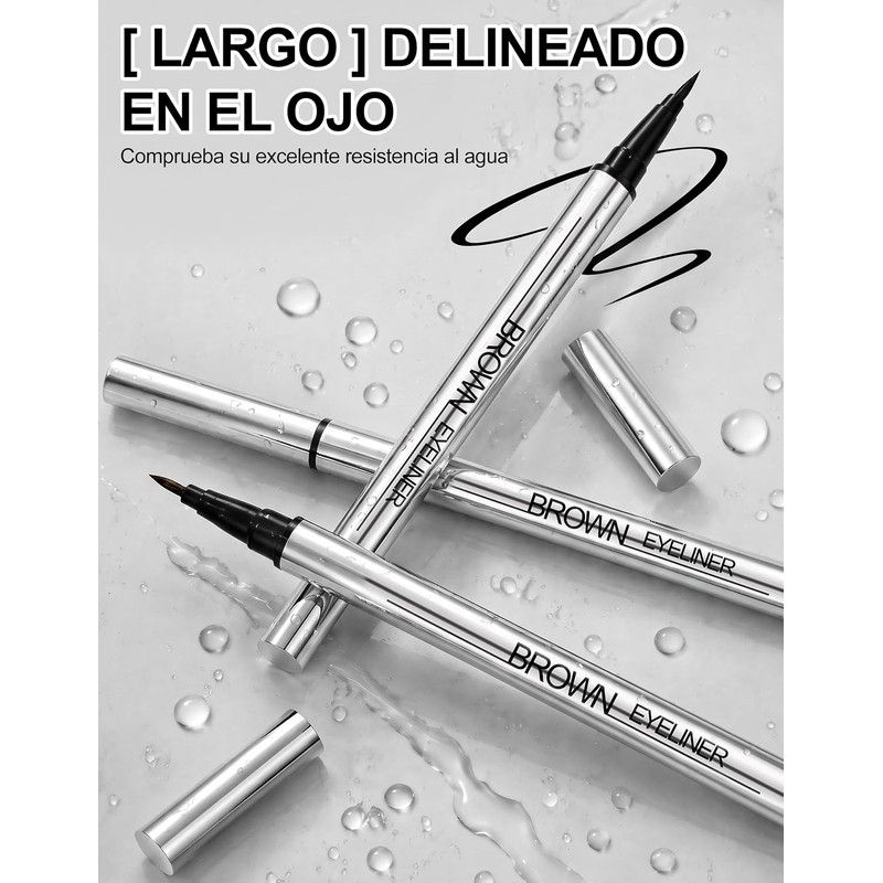 Erinde L?piz de Gel Delineador L?quido, Delineador Mate, 1#negro +