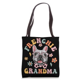 Frenchie Grandma Groovy French Bulldog Lover Tote Bag