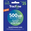 Tracfone $25 500 Min, 1000 text, 500MB Data 60–Day Plan