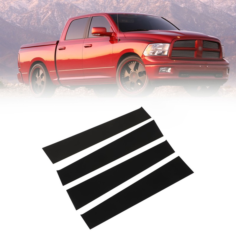 4pcs Black Pillar Posts Door Trim B Pillar Posts Door