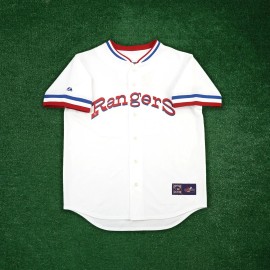 Majestic Corey Seager 1972 Texas Rangers Cooperstown Men's Home White Throwback Jersey - M