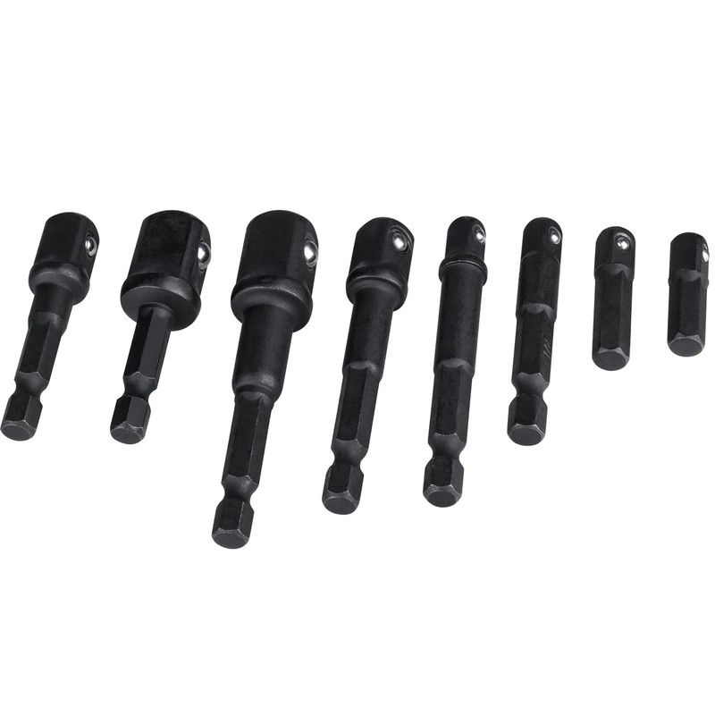Bestgle 8pcs 1/4" Shank Drill Socket Adapter Extension Set for