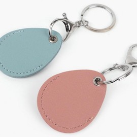 Simple Teardrop Shape Keychain Keyring Accessory PU Pink 5ea