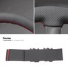 MEWANT Steering Wheel Cover for Jeep Wrangler (JK) 2007-2010 Hand-Stitched