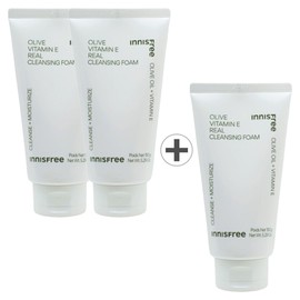 Innisfree Olive Vitamin E Real Cleansing Foam 2+1 pieces / 이니스프리 올리브 비타민 E 리얼 클렌징 폼 2+1개